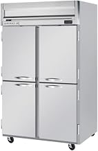 Beverage-Air HFP2-1HS Horizon Series Two Section Solid Half Door Reach-In Freezer 49 cu.ft. Capacity Stainless Steel Front and Sides Aluminum