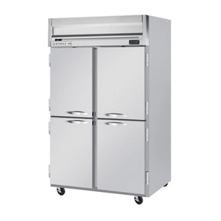 Beverage-Air HFS2-1HS 52" Horizon Series Two Section Solid Half Door Reach-In Freezer 49 cu.ft. Capacity Stainless Steel Front Gray Painted Sides and Stainless Steel by Beverage