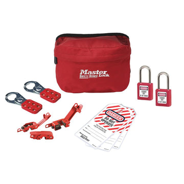 Compact Safety Lockout Pouch by Master Lock – Plastic, Red, Model S1010E410KABAS
