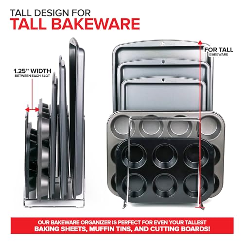 Stock Your Home Chrome / 11 x 9.25 x 7.2 inches / Minimalist Pot Lid Holders