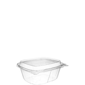 Dart CH12DED 12 oz Tamper-Resistant Clear Hinged Container with Dome Lid (Case of 200)