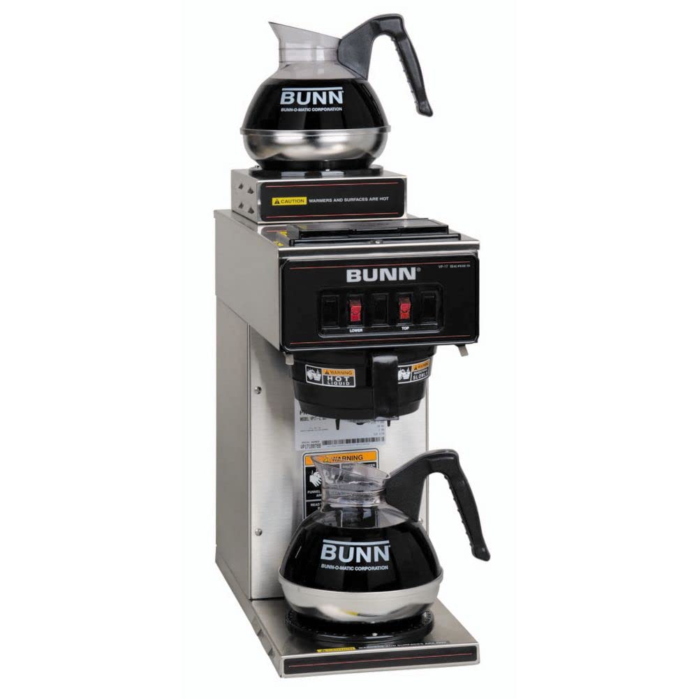 Coffee Machines by Bunn – Large, 12.0 cups, Cotton, Silver/Black, Model 13300.0002