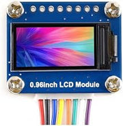 0.96inch LCD Display General Module Compatible with Raspberry Pi 160×80 HD Resolution SPI Interface IPS Panel 65K RGB Colors Supports Arduino, STM32
