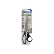 8" All Purpose Value Scissors by Westcott – 10"L x 3.3"W x 0.5"H, Stainless Steel, Black, Model 13135