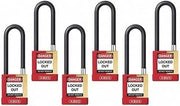 ABUS Keyed Padlock, Open, Rectangular Steel Body, Hardened Steel Shackle, 3/4 in W, 6 PK 20166-1 Each
