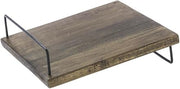 HUBERT Square Mango Wood and Black Iron Slant Riser -12"L x 12"W x 3"H