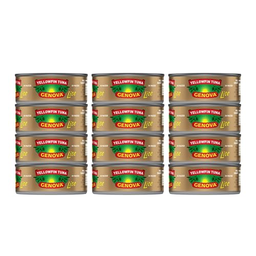 Genova Yellowfin Tuna in Water (Lite) / 5 Ounce (Pack of 12) / 1 Tuna Fish