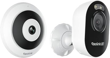 REOLINK 6MP 360° Fisheye & 4K Outdoor WiFi Security Camera Bundle, Dual-Band WiFi Cameras with Panoramic View, AI Detection, Color Night Vision, Local Storage, Remote Access
