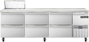 CRA93-8-D Refrigerated Base Sandwich Unit, 93" W, With 8 Pan Openings & Drawers