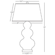 Triple Gourd Table Lamp by Robert Abbey – Ceramic, Sangria, Model SA43X