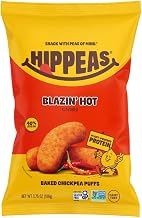Hippeas Blazin' Hot Flavored Chickpea Puffs, Extra Hot, Non GMO, Gluten Free, 3.75 Ounces (Pack Of 12)