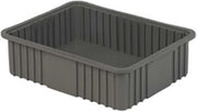 LEWISBins Divider Box, 22-3/8" x 17-3/8" x 6", Gray, Lot of 4