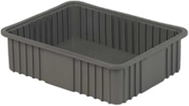 LEWISBins Divider Box, 22-3/8" x 17-3/8" x 6", Gray, Lot of 4