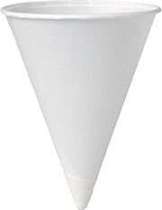 DART Solo 4 oz White Paper Cone Cups (Case of 5000)