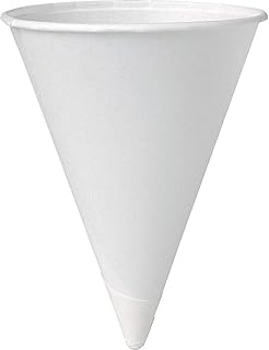 DART Solo 4 oz White Paper Cone Cups (Case of 5000)