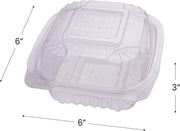 Eco-Products 6 inch Clear Clamshell - Case of by ECO PRODUCTS – PLA Plastic, Clear, Pack of 3, Model 644632901283