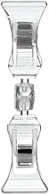 HUBERT Expressly Clear Plastic Swivel Double Clip Sign Holder - 3 1/2" H-6 per pack