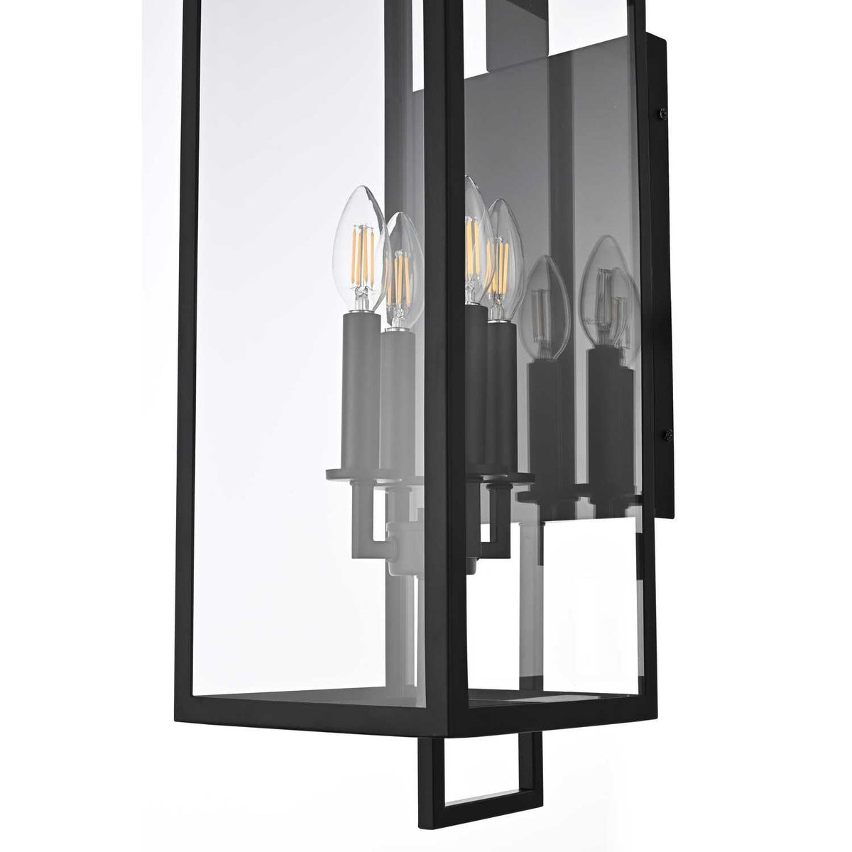 Jairo Four Light Outdoor Wall Sconce Black by Lighting Design – Iron, Black, Model OD809W26BK