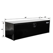 Buyers Products Company Black Gloss / 18 x 18 x 60 Inches / Rectangular, metal, hinged lid, smooth black powder-coated finis Truck Bed Toolboxes