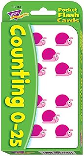 Trend Enterprises T23002 Counting Pocket Flash Cards, 0-25, 3-1/8"x5-1/4, 56/CD, AST