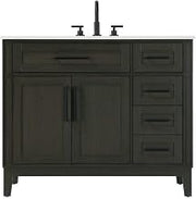 42" Single Bathroom Vanity in Mocha Brown