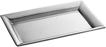American Metalcraft HMRT712 Double-Wall Rectangular Hammered Stainless Steel Tray 12-3/8" Silver