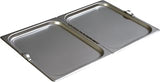 Carlisle FoodService Products Durapan Full-Size Stainless Steel Hinged Food Pan Lid Hotel Pan Cover with Pull Handles for Catering, Buffets, Restaurants, 20.75 X 12.75 Inches, Silver, (Pack of 6)