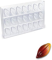 Martellato Polycarbonate Chocolate Mold, Cocoa Pod 52 Millimeters
