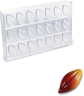 Martellato Polycarbonate Chocolate Mold, Cocoa Pod 52 Millimeters