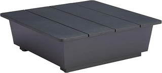 Tien Side Table Black, Black End Table, Modern Style, Powder Coated Aluminum Square Shape Tabletop, Aluminum, Outdoor Living, 32.3" W x 32.3" D x 10.6" H