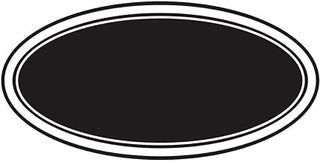 HUBERT Chalkboard Style Labels Oval - 3"L x 2"H, 100 Per Roll