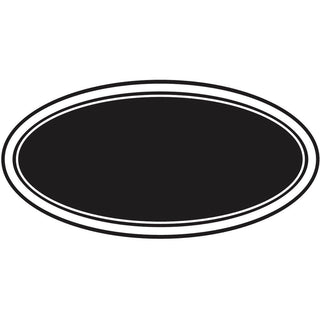 Chalkboard Style Labels Oval - 3"L x 2"H by HUBERT – Paper, Black, Pack of 100, Model 23774