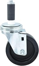 BK Resources 4" Polyolefin 1" Expanding Stem Swivel Caster for Work Tables, NSF, 300lb Capacity Per Wheel