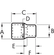 1/4" Drive 6 Point Mid Length Metric Socket 8mm - 80143S by GEARWRENCH – 8mm, Alloy Steel, Model 80143S-06