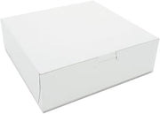 Sct Non-Window Bakery Boxes, Paperboard, 8W X 8D X 2 1/2H, White, 250/Bundle