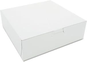 Sct Non-Window Bakery Boxes, Paperboard, 8W X 8D X 2 1/2H, White, 250/Bundle