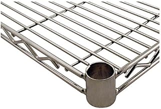 Thunder Group Chrome plated wire shelves 14" x 48" with 4 set plastic chip, comes in 2 shelves
