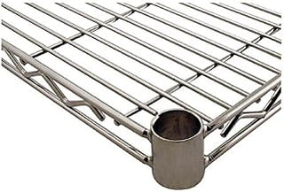 Thunder Group Chrome plated wire shelves 14" x 48" with 4 set plastic chip, comes in 2 shelves