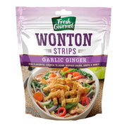 Fresh Gourmet Wonton Strips / Garlic Ginger / 3.5 Ounce (Pack of 9) Salad Toppings