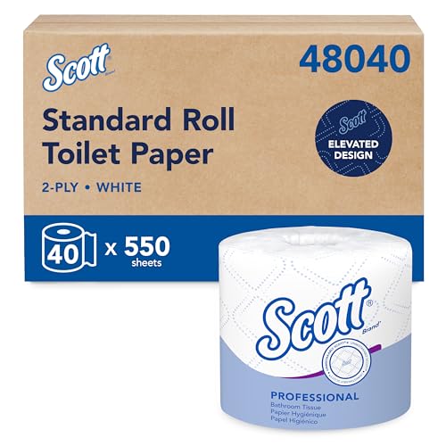 Scott Professional White / 550 Sheet (Pack of 40) / 40 Rolls Paper & Plastic