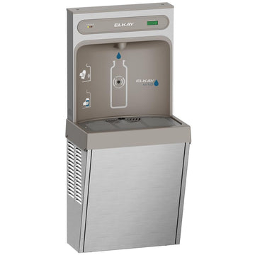 ezH2O Refrigerated Surface Mount Bottle Filling Station Filtered 8GPH Stainless Steel by Elkay – Stainless Steel, Model LZ8WSSSMC
