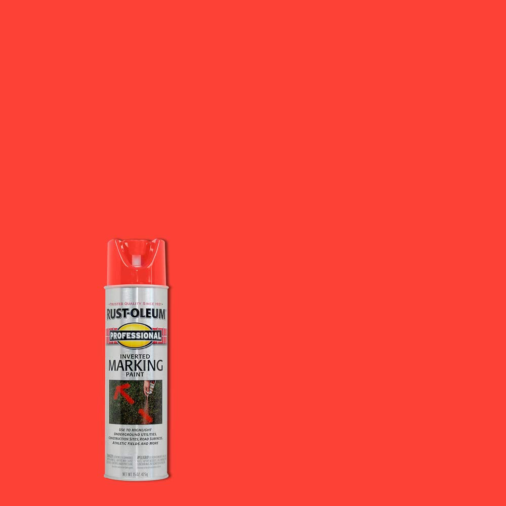 Rust-Oleum 15 Ounce (Pack of 1) / Fluorescent Red/Orange / 1 Spray Paint
