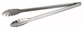 Coiled Spring Extra Heavyweight Stainless Steel Utility Tong by Winco – 16-Inch, Stainless Steel, Model UT-16HT