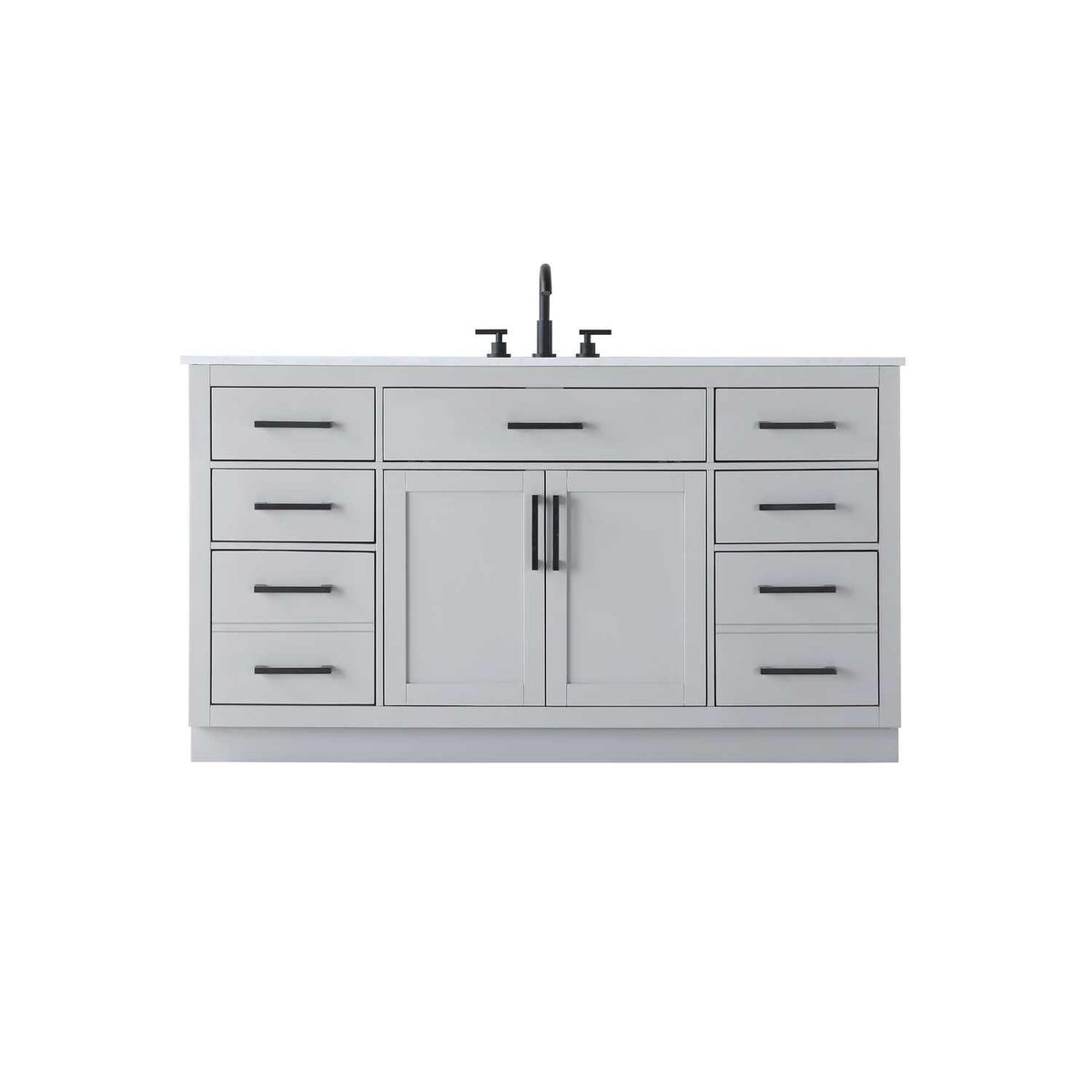 Alden Bathroom Vanity Grey by Lighting Design – Wood, Grey, Model VF29760GR