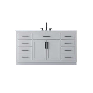 Alden Bathroom Vanity Grey by Lighting Design – Wood, Grey, Model VF29760GR