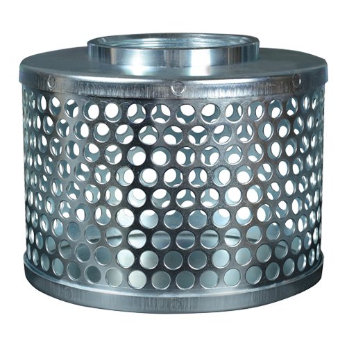 Round Hole Suction Strainers by Apache – 7"L x 5.5"W x 5.5"H, Plated Steel, Silver, Model 70001500