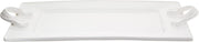American Atelier Bianca Dash Rectangle Platter with Handles, White