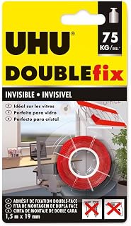 UHU Doublefix Invisible - Double Sided Tape Ultra Strong Clear Roll 1.5m x 19mm