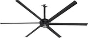 Big Ass Fans E Series 10 ft Industrial 6 Blade Ceiling Fan Gearless Direct Drive Motor, High Volume Low Speed, Wired Wall Controller, 110-125V/1ph - Stealth Black