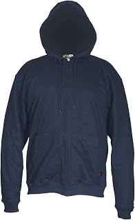 MCR Safety Flame Resistant FR Zip Sweatshirt, Navy, X5-Large